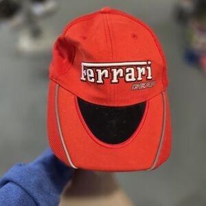 Ferrari Gear Hat Official Product Vintage Cotton With Ferrari Logo Red Cap